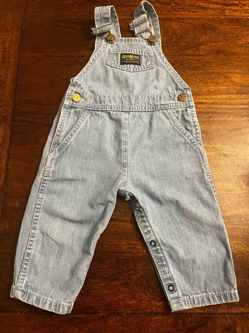Vintage 80s Oshkosh B'gosh Overalls - Light Wash Denim Toddler 18M